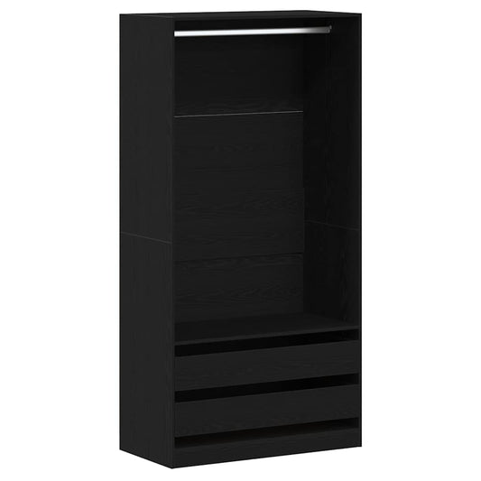vidaXL Ντουλάπι Μαύρη δρυς 100 x 50 x 200 εκ. Επεξεργασμένο ξύλο