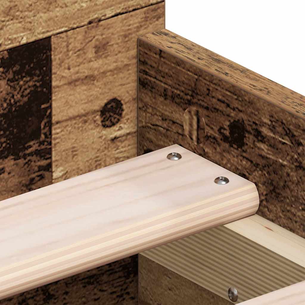 vidaXL Σκελετός Κρεβατιού Παλαιό ξύλο 75 x 190 cm Επεξεργασμένο ξύλο