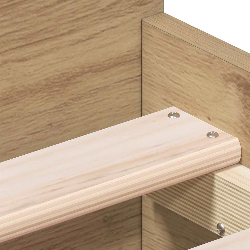 vidaXL Κρεβάτι χωρίς Στρώμα από Επεξεργασμένο Δρυ 75x190 εκ Επεξεργασμένο Ξύλο