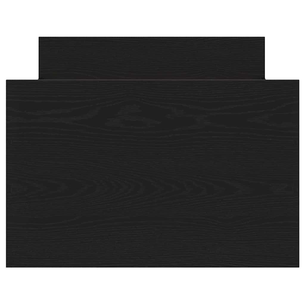 vidaXL Κρεβάτι χωρίς Στρώμα Μαύρη Δρυς 75x190 εκ Επεξεργασμένο Ξύλο
