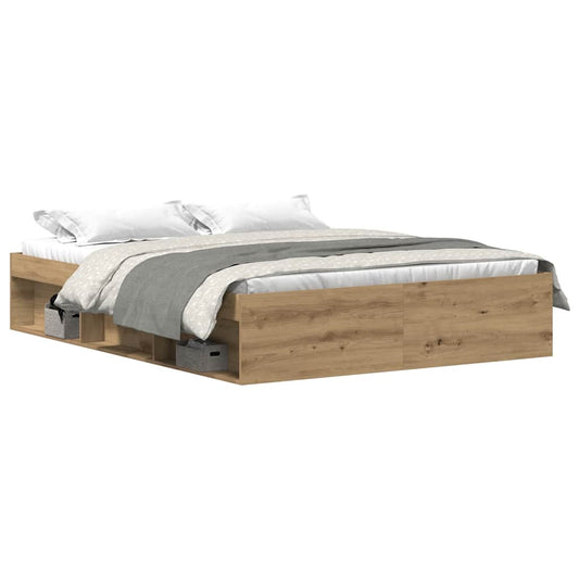 vidaXL Πλαίσιο κρεβατιού χωρίς στρώμα 150x200 εκ. Επεξεργασμένο Ξύλο