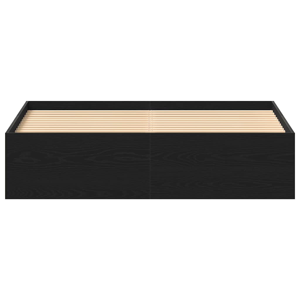 vidaXL Πλαίσιο Κρεβατιού Χωρ. Στρώμα Μαύρη βελανιδιά 150x200 εκ.