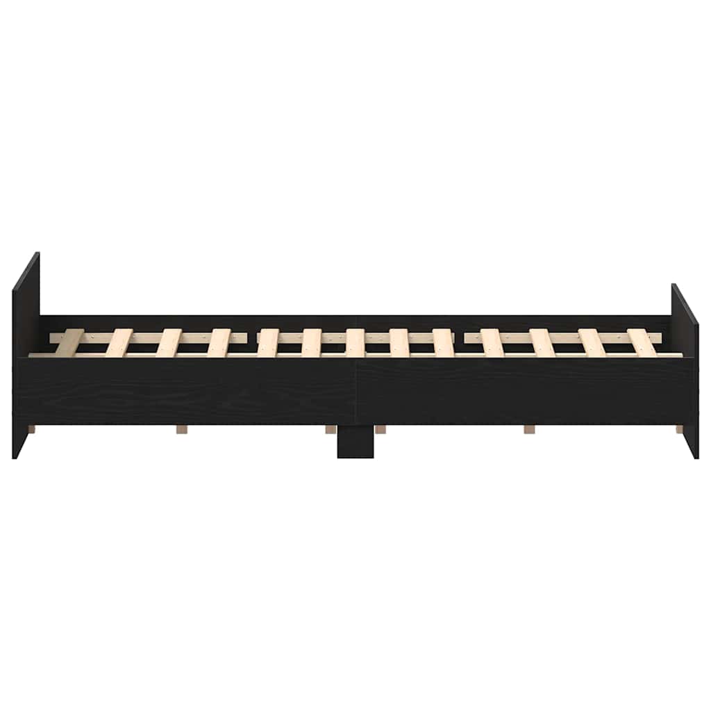 vidaXL Πλαίσιο Κρεβατιού Χωρ. Στρώμα Μαύρη βελανιδιά 120x200 εκ.