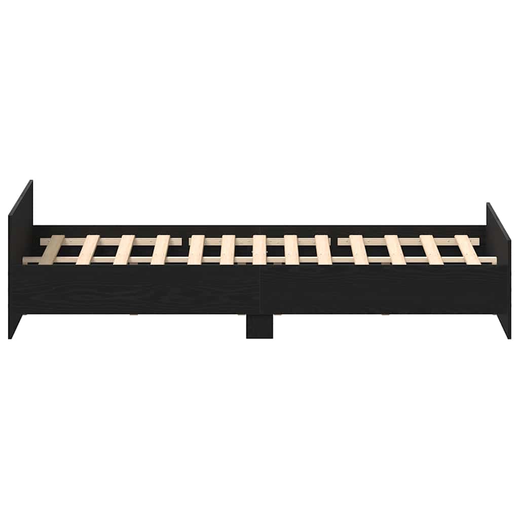vidaXL Σκελετός Κρεβατιού χωρίς Στρώμα από Μαύρη Δρυ 180x200 εκ. από Τεχνητό Ξύλο