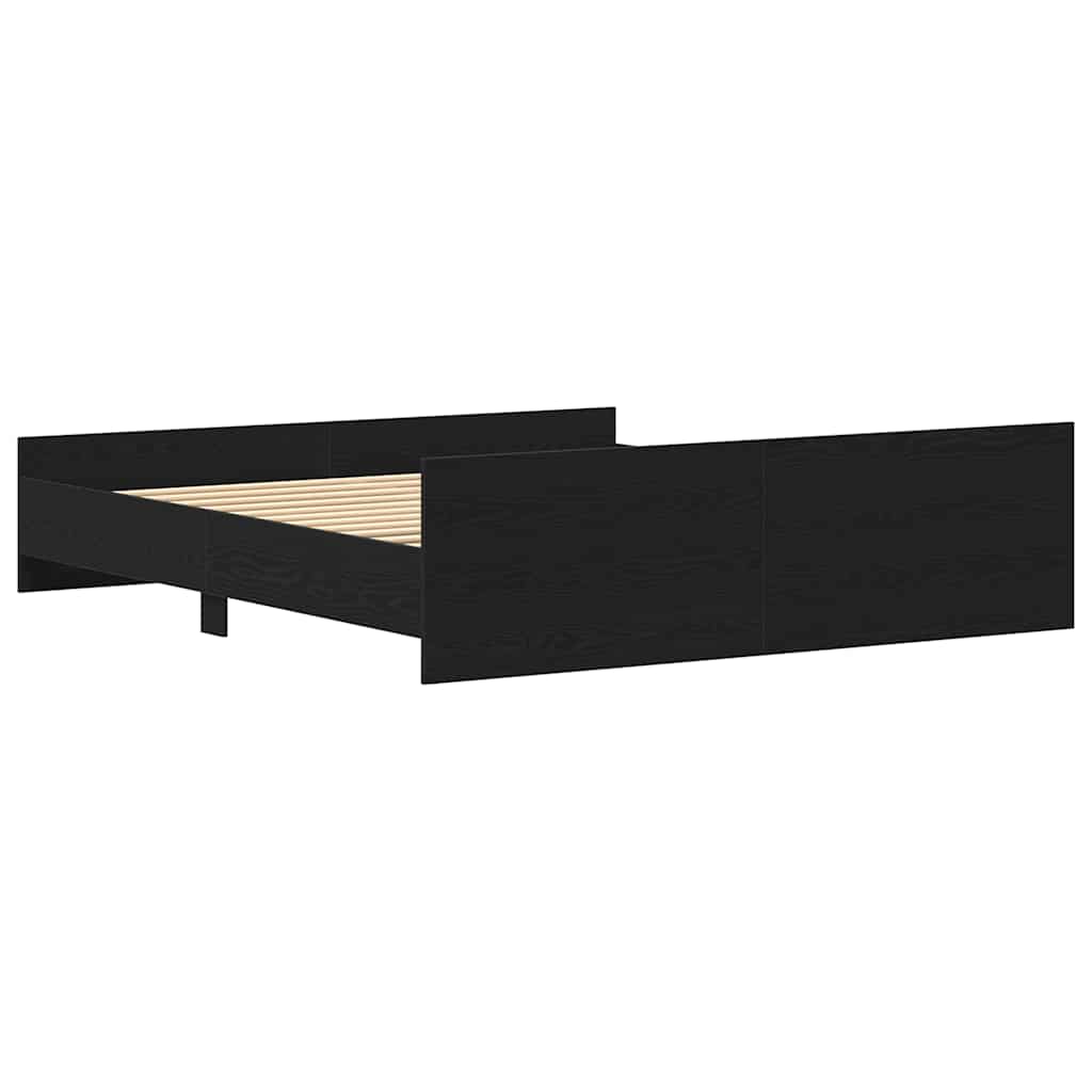 vidaXL Σκελετός Κρεβατιού χωρίς Στρώμα από Μαύρη Δρυ 180x200 εκ. από Τεχνητό Ξύλο