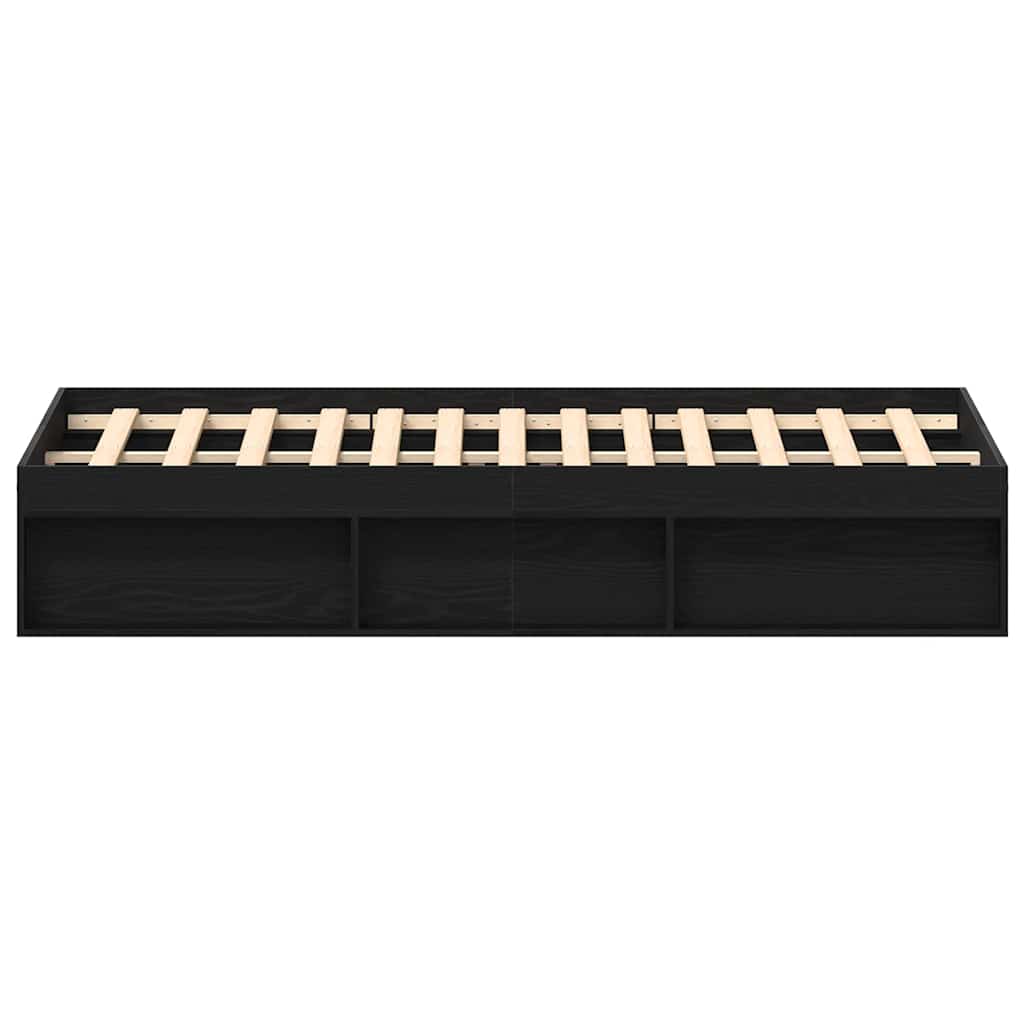 vidaXL Πλαίσιο Κρεβατιού Χωρ. Στρώμα Μαύρη Δρυς 200x200 εκ Επεξ. Ξύλο