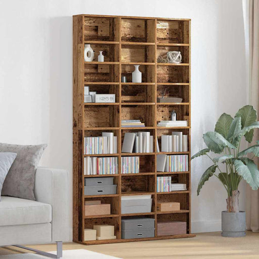 vidaXL Ντουλάπι CD Παλαιό ξύλο 101 x 23 x 177.5 εκ Επεξεργασμένο ξύλο