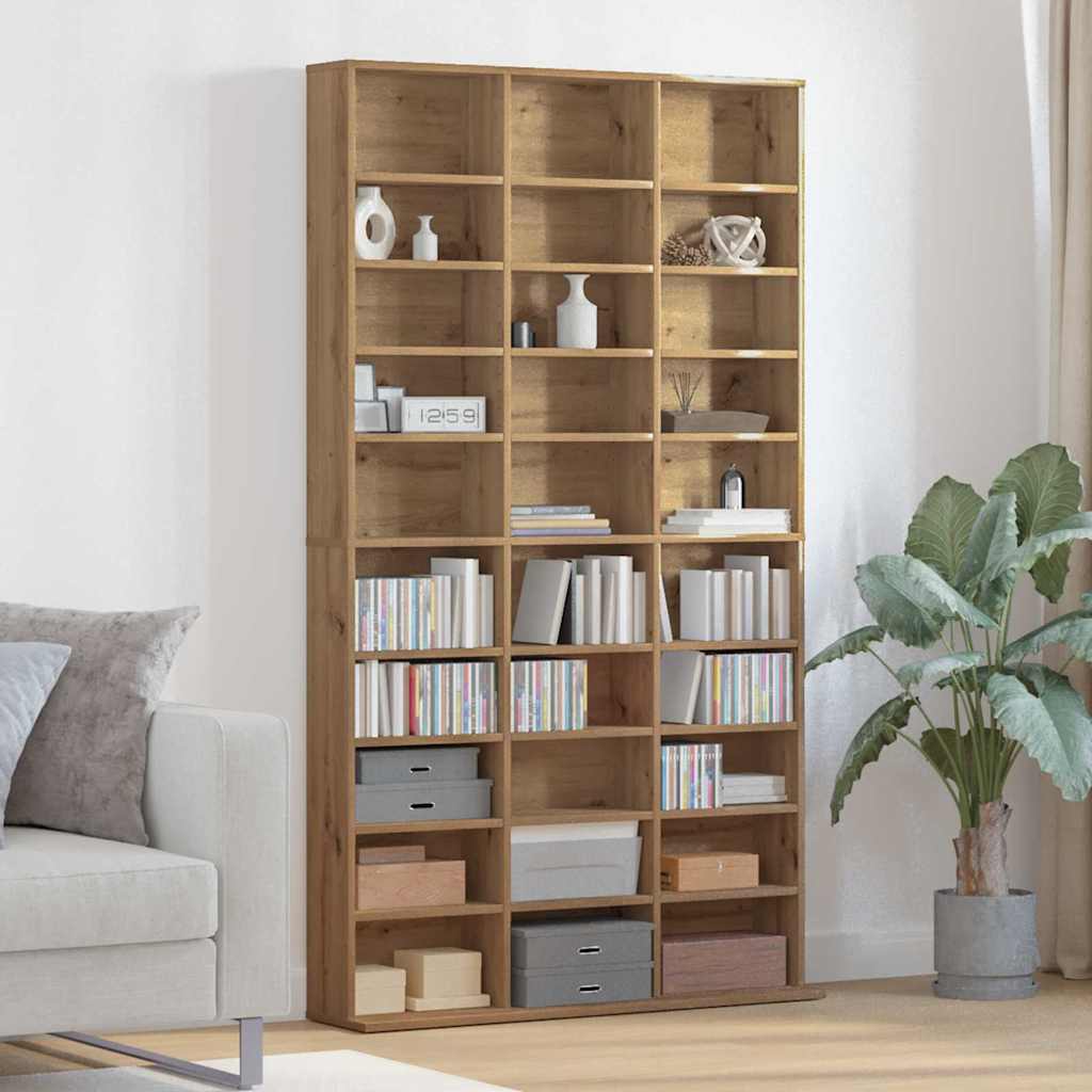 vidaXL Ντουλάπι CD artisan δρυς 101 x 23 x 177.5 εκ Επεξεργασμένο ξύλο