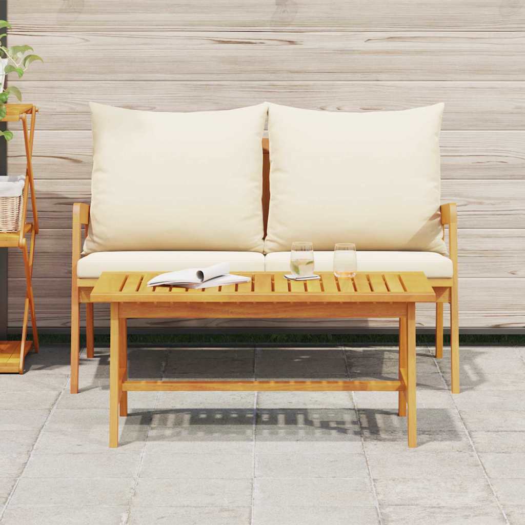 vidaXL Τραπέζι καφέ 90x45x40 εκ Μασίφ ξύλο ακακίας