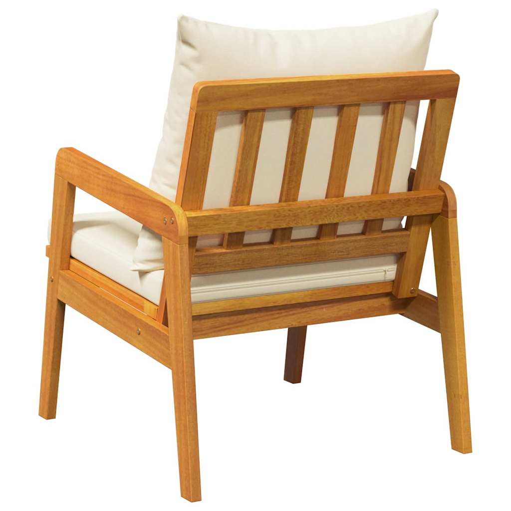 vidaXL Καρέκλα Κήπου με μαξιλάρι 2 pcs Καφέ Μασίφ ξύλο ακακίας