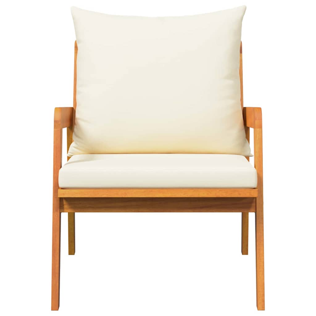 vidaXL Καρέκλα Κήπου με μαξιλάρι 2 pcs Καφέ Μασίφ ξύλο ακακίας