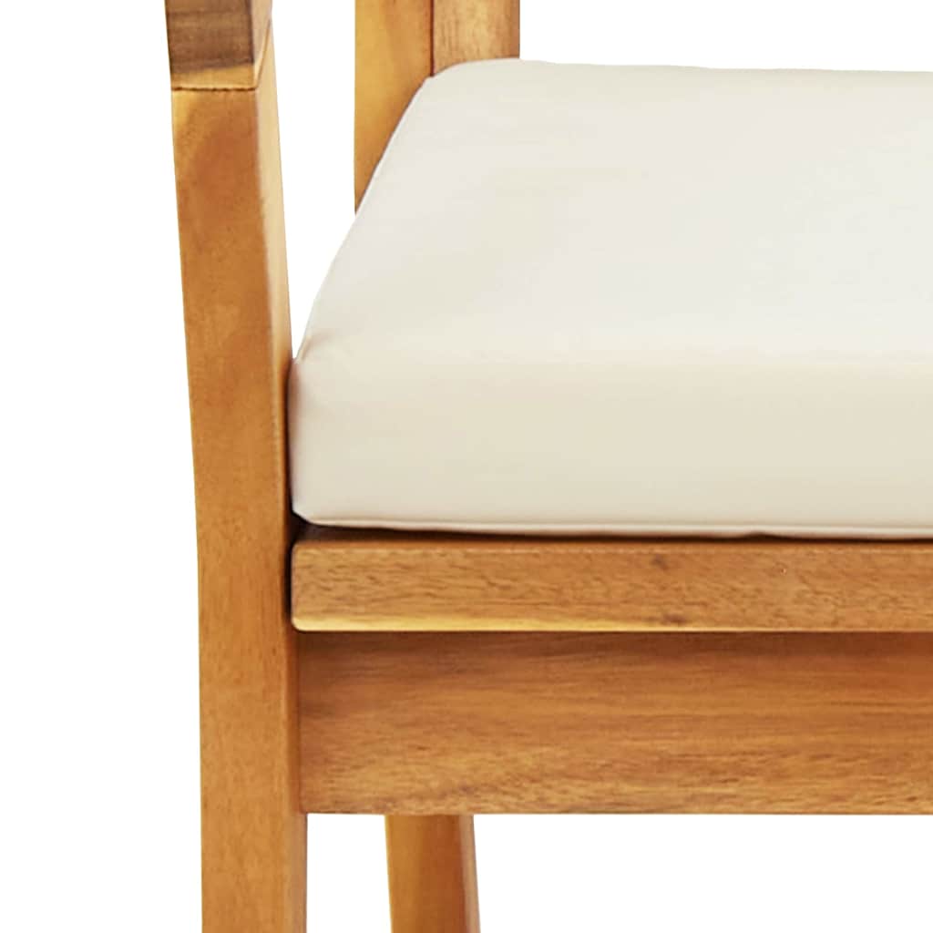 vidaXL Κήποι Καθίσματα 2 τμχ 59,5x70,5x72,5 εκ από μασίφ ξύλο ακακίας