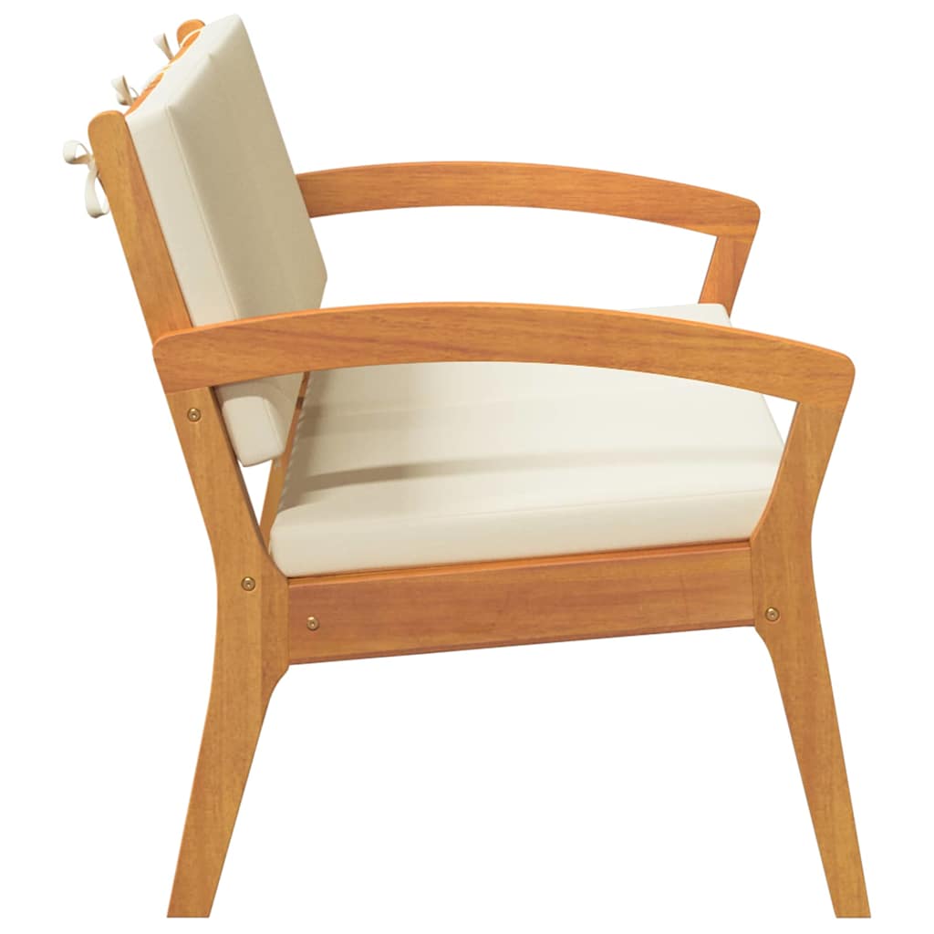 Παγκάκι Κήπου vidaXL με Μαξιλάρια 115x70x72 εκ Μασίφ Ξύλο Ακακίας