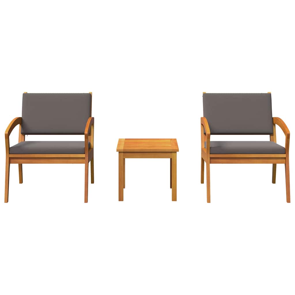 vidaXL Σετ μπιστρό Καφέ 45 x 45 x 38 εκ. Μασίφ ξύλο ακακίας