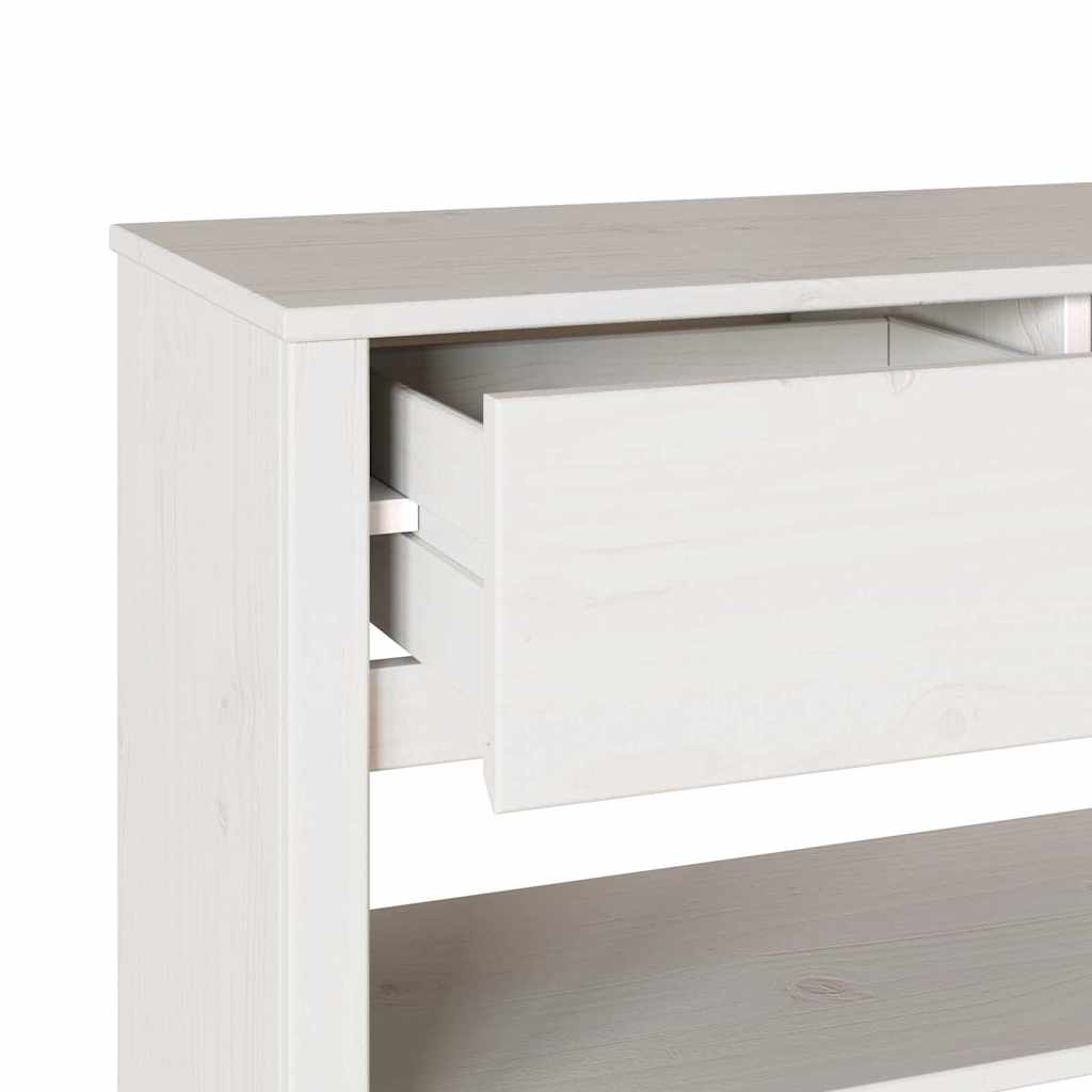 vidaXL Τραπέζι κονσόλας με συρτάρι Drammen Λευκό 89,5 x 37 x 73 εκ