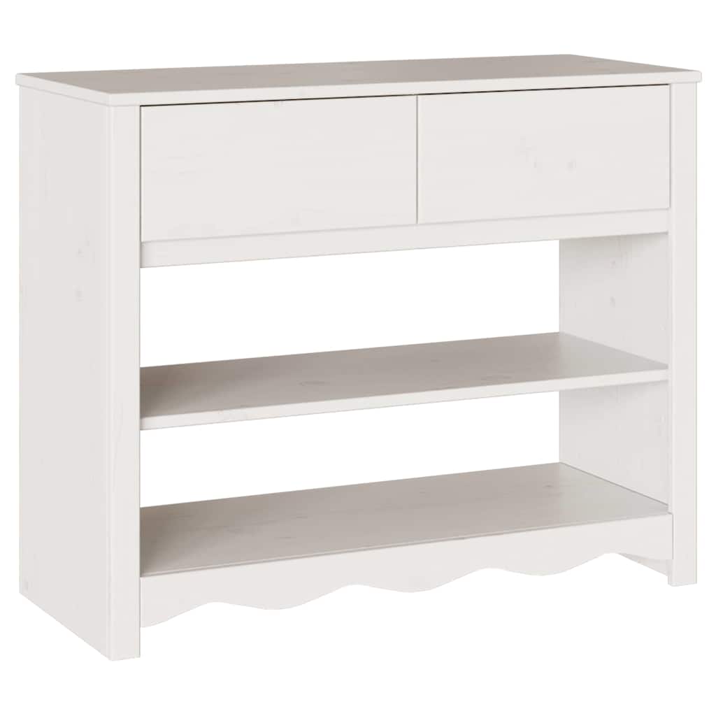 vidaXL Τραπέζι κονσόλας με συρτάρι Drammen Λευκό 89,5 x 37 x 73 εκ