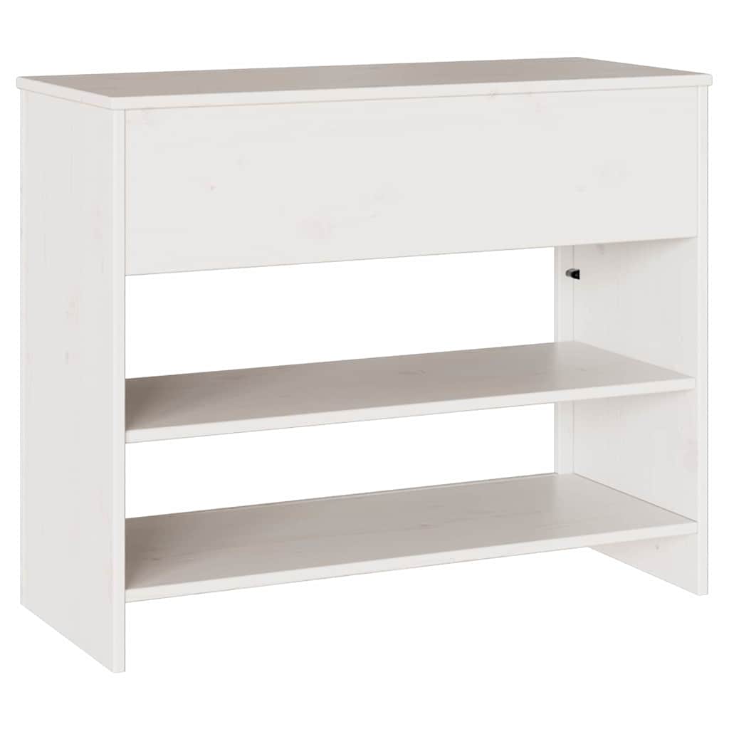 vidaXL Τραπέζι κονσόλας με συρτάρι Drammen Λευκό 89,5 x 37 x 73 εκ