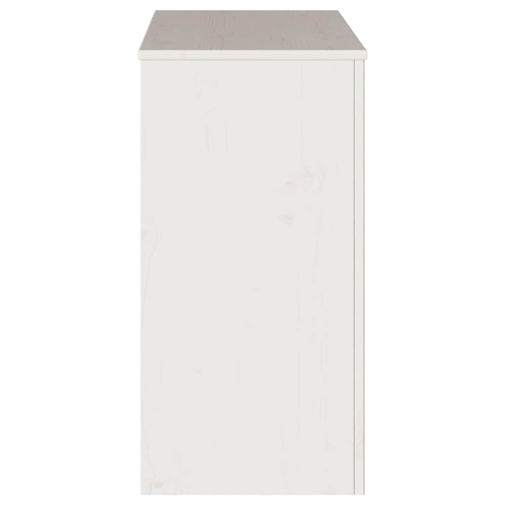 vidaXL Τραπέζι κονσόλας με συρτάρι Drammen Λευκό 89,5 x 37 x 73 εκ