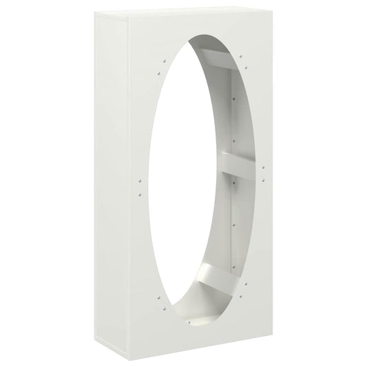 vidaXL Ράφι Καυσόξυλων Λευκό 50x23x100 εκ. Χάλυβας ψυχρής έλασης