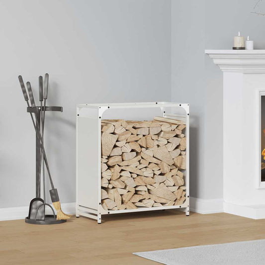 vidaXL Ράφι Καυσόξυλων Μαύρο 60x28x65 εκ. Χάλυβας ψυχρής έλασης