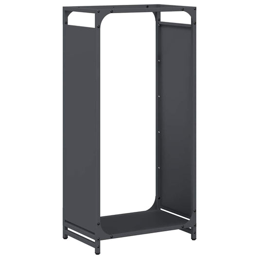 vidaXL Ράφι Καυσόξυλων Ανθρακί 44x28x90 εκ. Χάλυβας ψυχρής έλασης