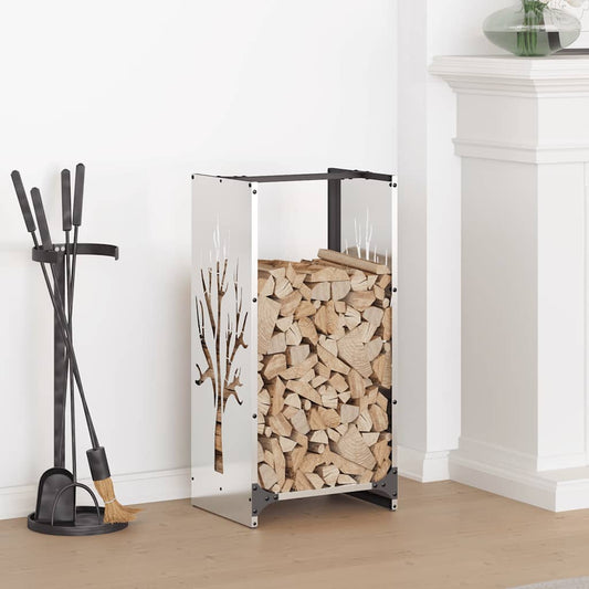 vidaXL Ραφιέρα Καυσόξυλων 40x30x80 εκ. από Ανοξείδωτο ατσάλι