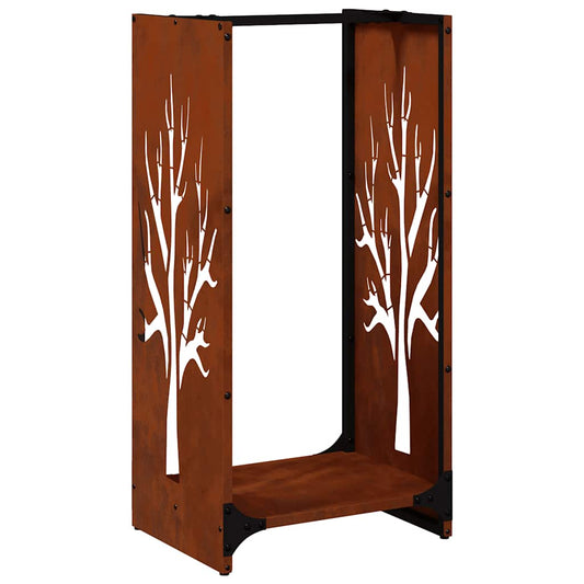 Ράφι για καυσόξυλα vidaXL 40x30x80 cm Ατσάλι σκληρυθέν στον αέρα