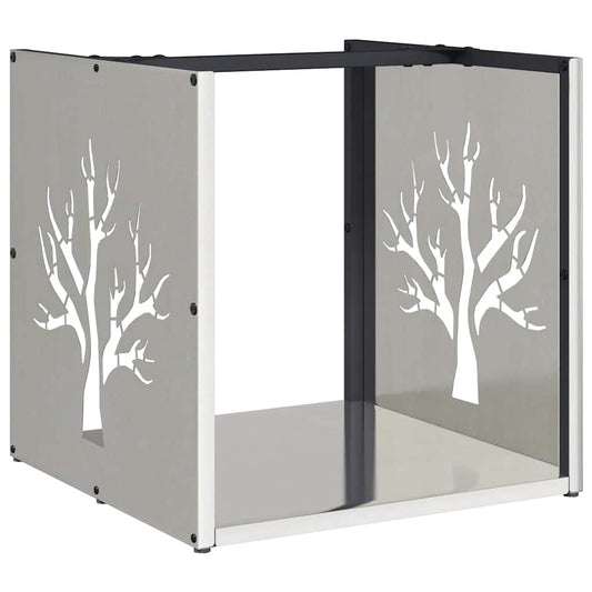 vidaXL Ραφιέρα Καυσόξυλων 40x40x40 εκ. από Ανοξείδωτο ατσάλι