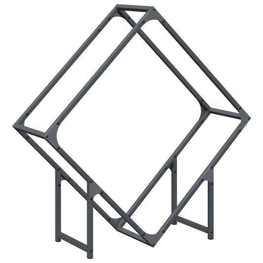 vidaXL Ράφι για καυσόξυλα Ανθρακί 80x25x80 εκ. Ατσάλι ψυχρής έλασης