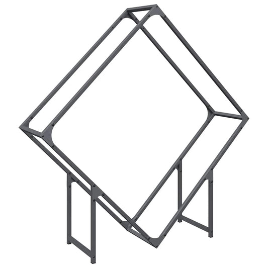 vidaXL Ράφι για καυσόξυλα Ανθρακί 100x25x100 cm Ατσάλι ψυχρής έλασης