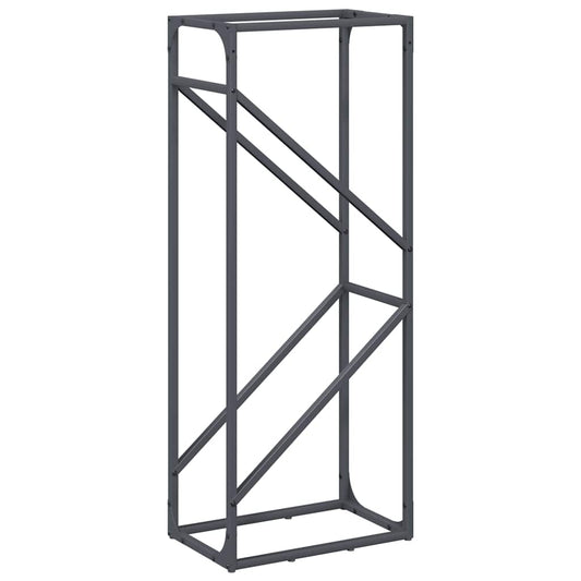 vidaXL Ράφι για καυσόξυλα Ανθρακί 40x25x100 εκ. Ατσάλι ψυχρής έλασης