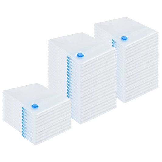 vidaXL Σακούλες Αποθήκευσης 50 pcs Διαφανές και Μπλε 130 x 100 cm