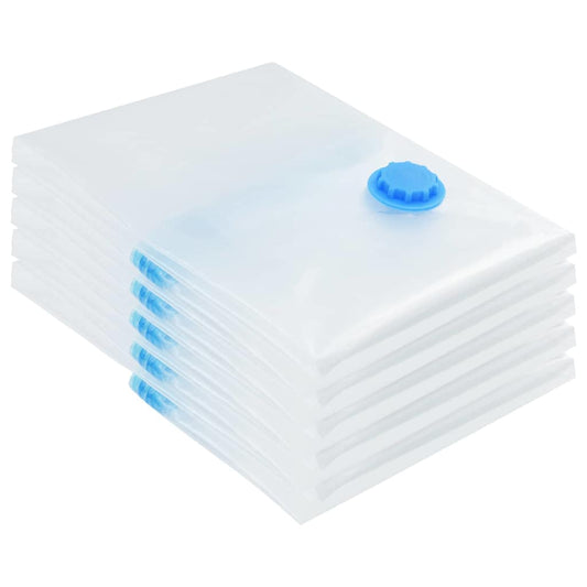 vidaXL Σακούλες Αποθήκευσης 5 pcs Διαφανές και Μπλε 60 x 40 cm