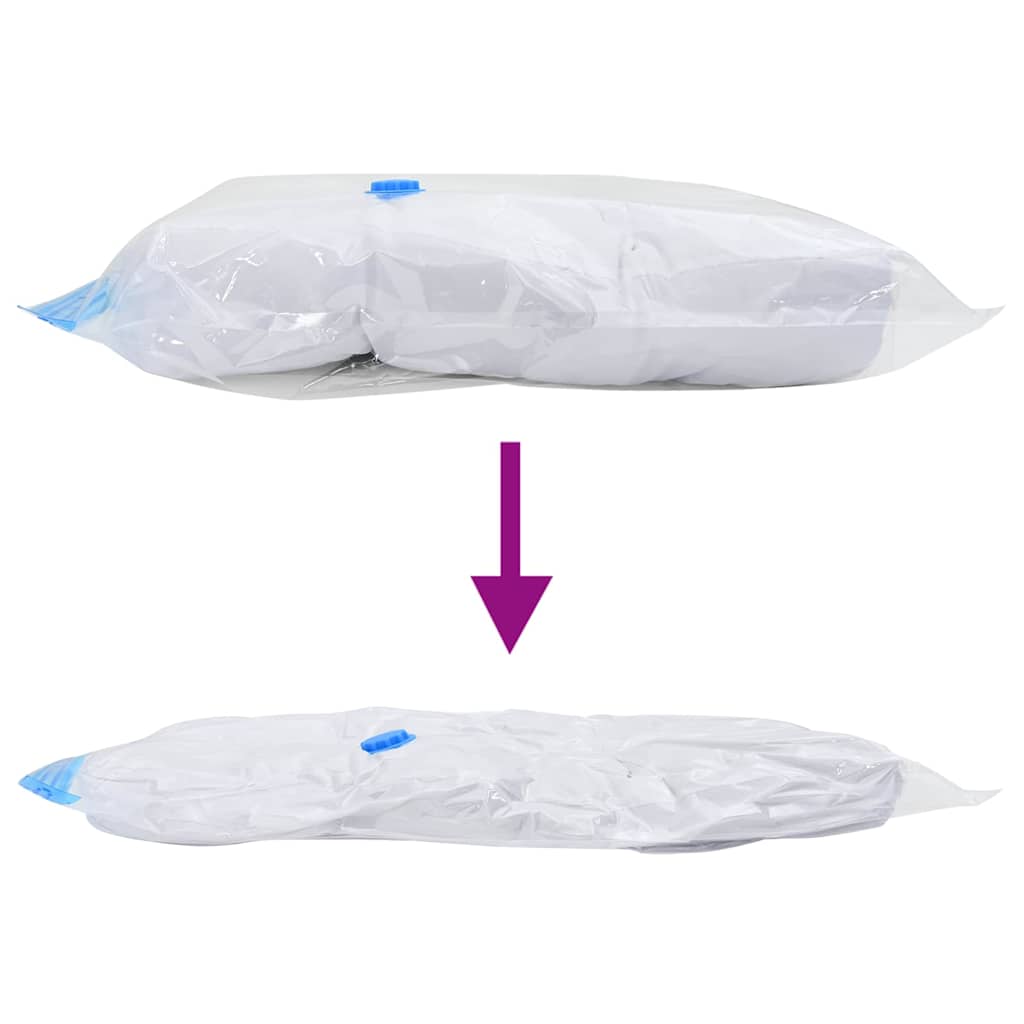 vidaXL Σακούλες αποθήκευσης κενού 5 pcs Διαφανής και μπλε 80 x 60 cm