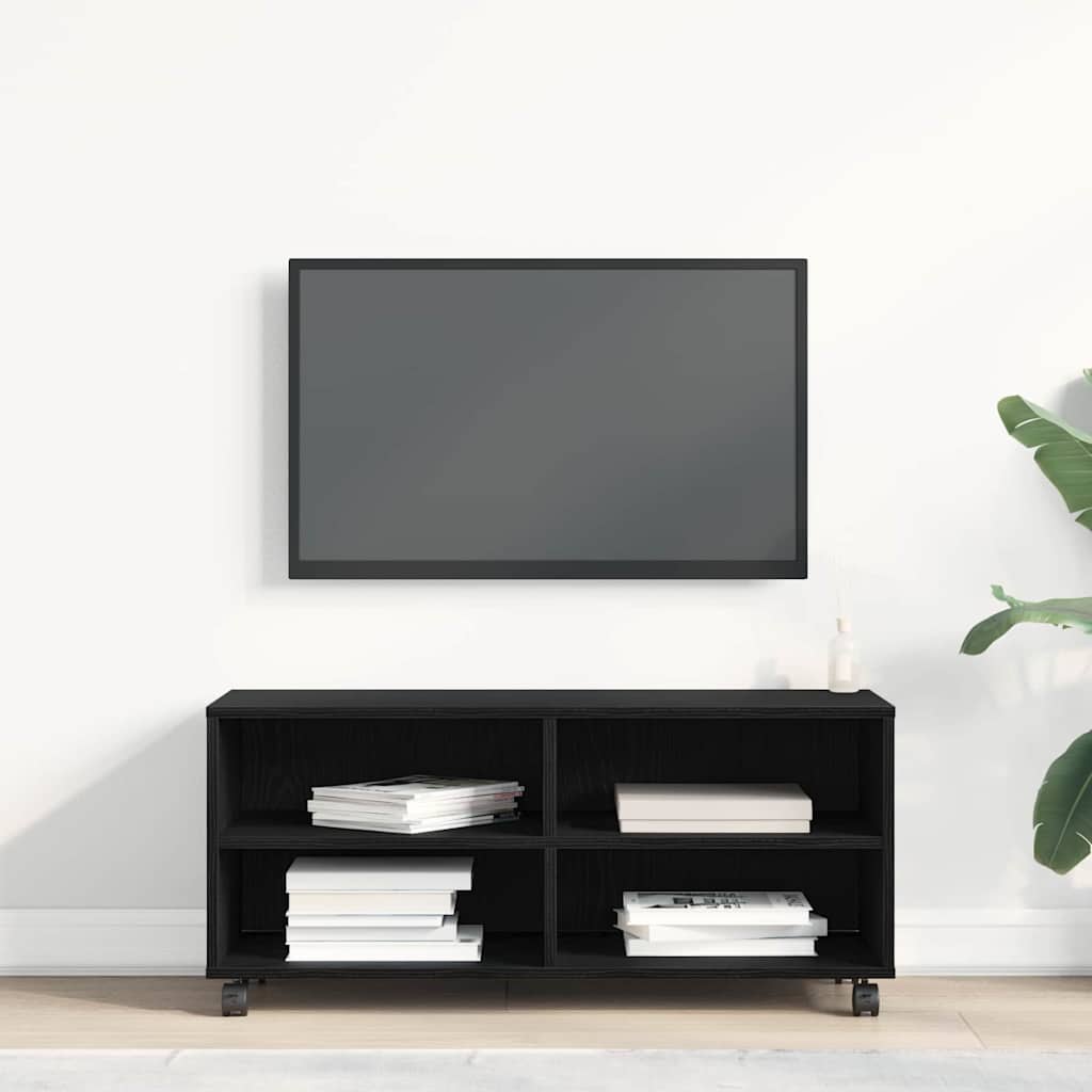 vidaXL Ντουλάπι TV Μαύρο 90 x 35 x 40.5 εκ Επεξεργασμένο ξύλο