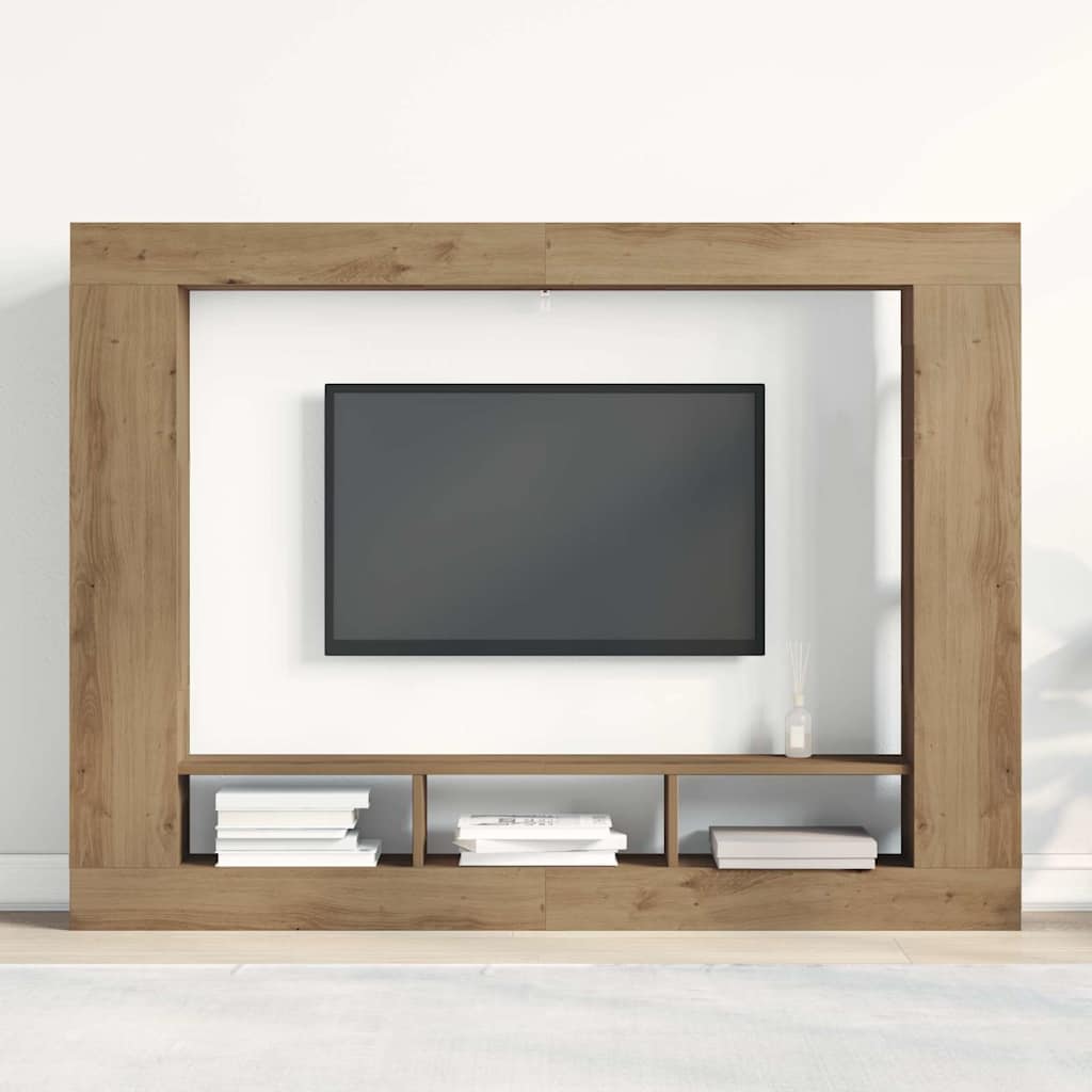 vidaXL Ντουλάπι TV artisan δρυς 152 x 22 x 113 εκ. Επεξεργασμένο ξύλο