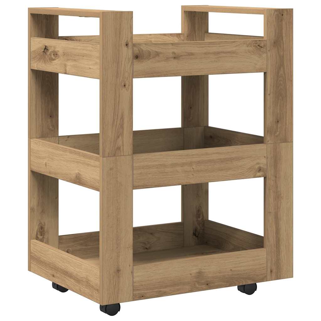 vidaXL Καρότσι Κουζίνας Artisan Oak 60 x 45 x 80 εκ Επεξεργασμένο ξύλο