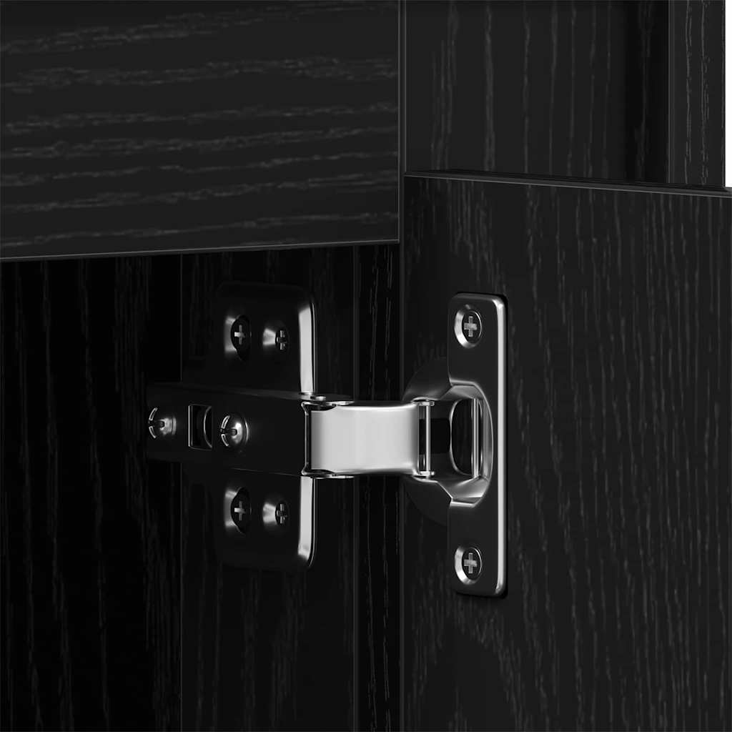 vidaXL Πλαϊνό γραφείο Μαύρη Οξυά 80 x 40 x 75 εκ. Επεξεργασμένο ξύλο