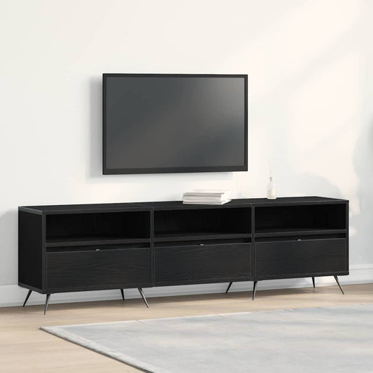 vidaXL Ντουλάπι TV Μαύρη δρυς 150 x 30 x 44,5 εκ. Επεξεργασμένο ξύλο