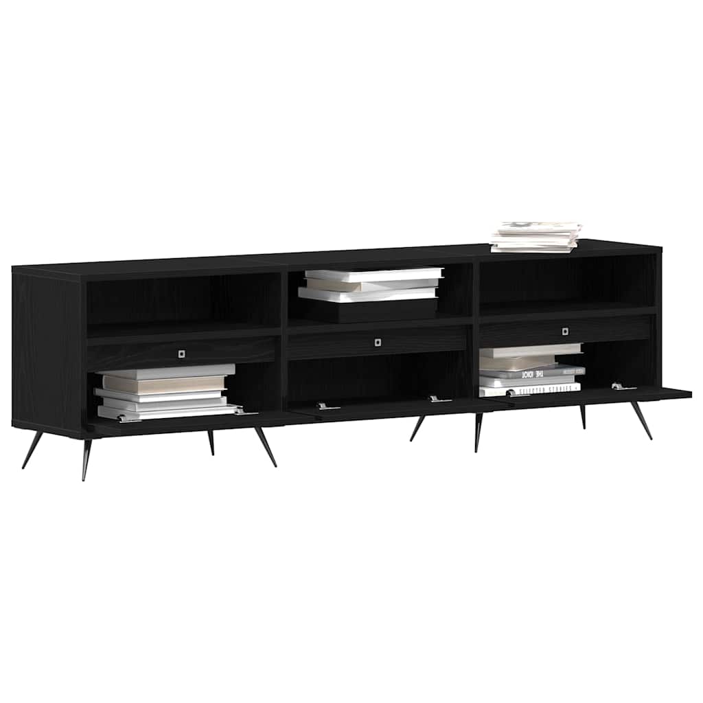 vidaXL Ντουλάπι TV Μαύρη δρυς 150 x 30 x 44,5 εκ. Επεξεργασμένο ξύλο