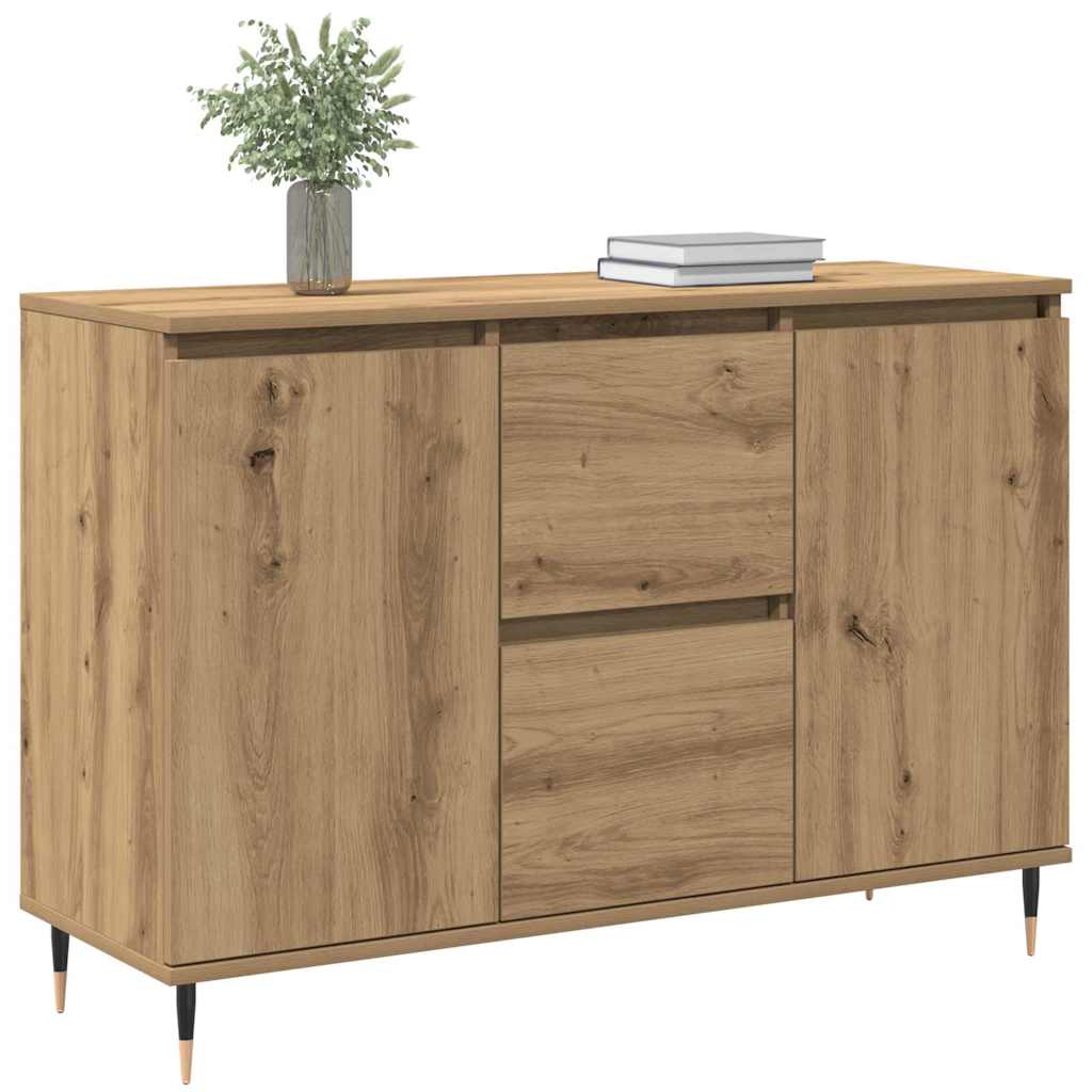 vidaXL Πλαϊνό γραφείο με συρτάρι Artisan Oak 101,5 x 35 x 70 εκ