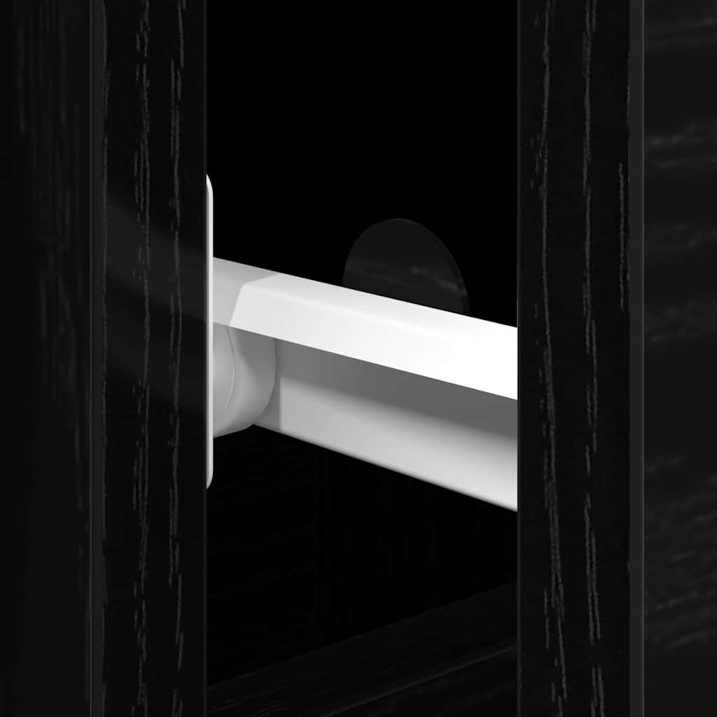 vidaXL Πλαϊνό γραφείο Μαύρη Οξυά 101,5 x 35 x 70 εκ Επεξεργασμένο ξύλο