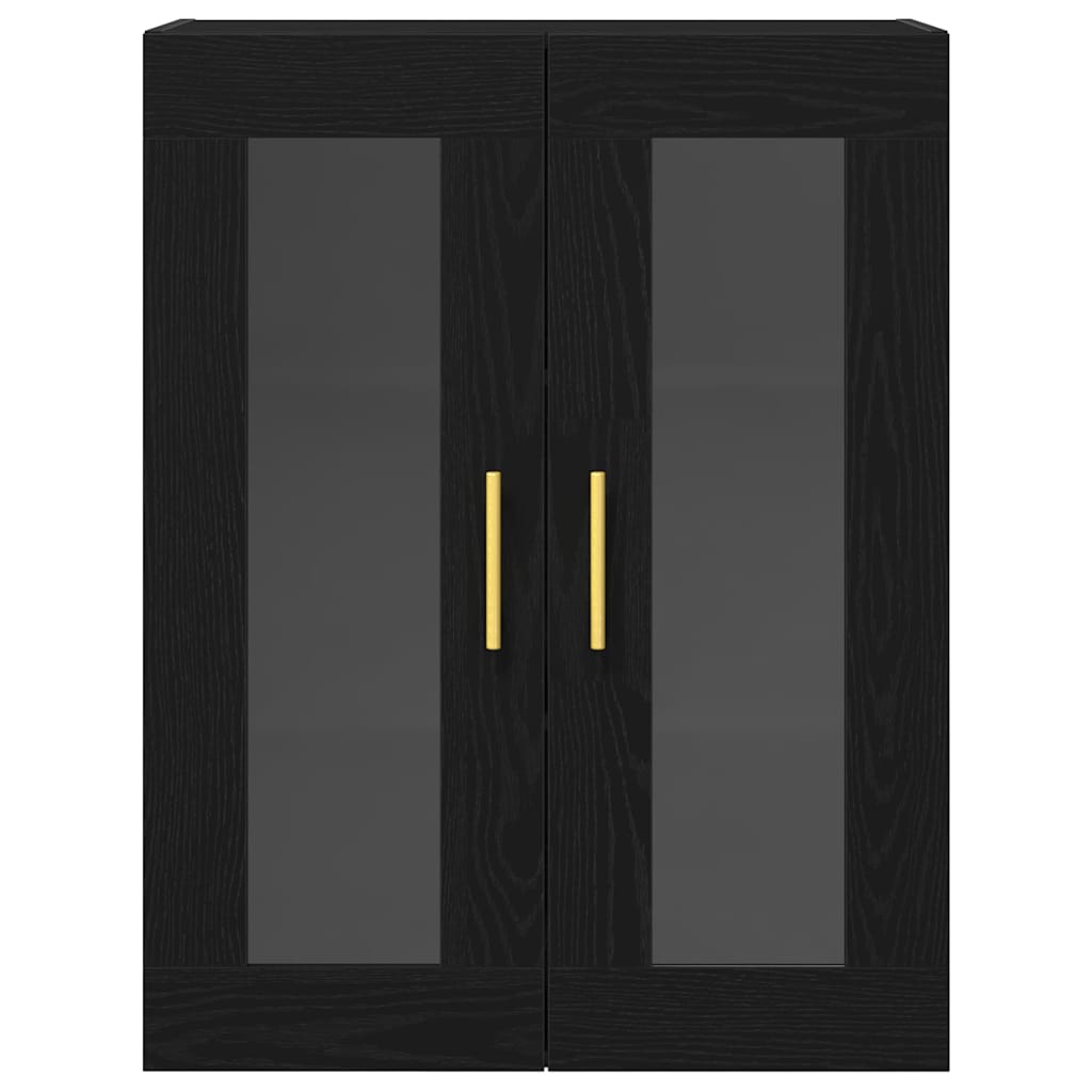 vidaXL Ντουλάπα Τοίχου Επιτοίχιο Μαύρη Οξυά 69,5 x 34 x 90 εκ.