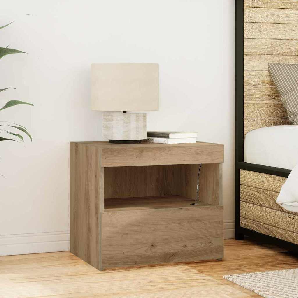 vidaXL Κομοδίνο Artisan Oak 50 x 40 x 45 cm Επεξεργασμένο ξύλο