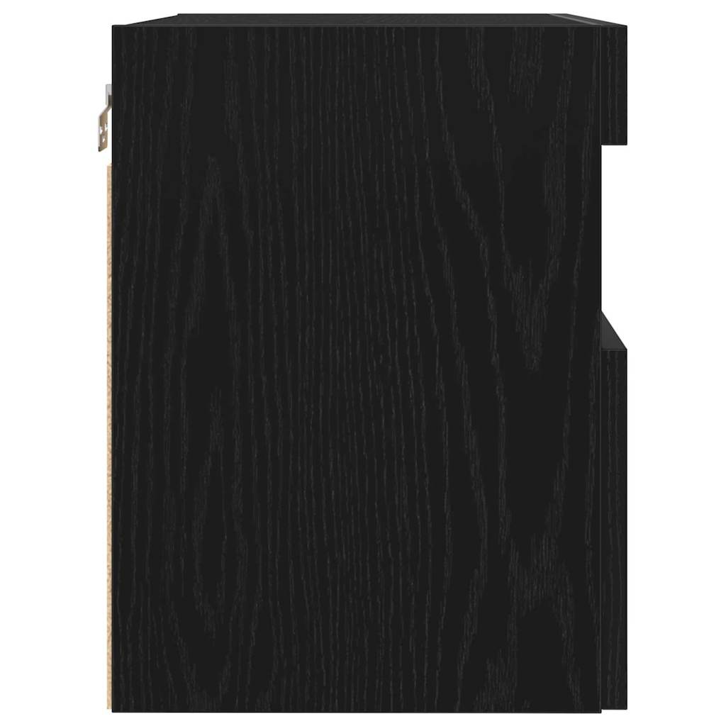 vidaXL Ντουλάπι Τηλεόρασης Τοίχου Μαύρη δρυς 60 x 30 x 40 εκ.