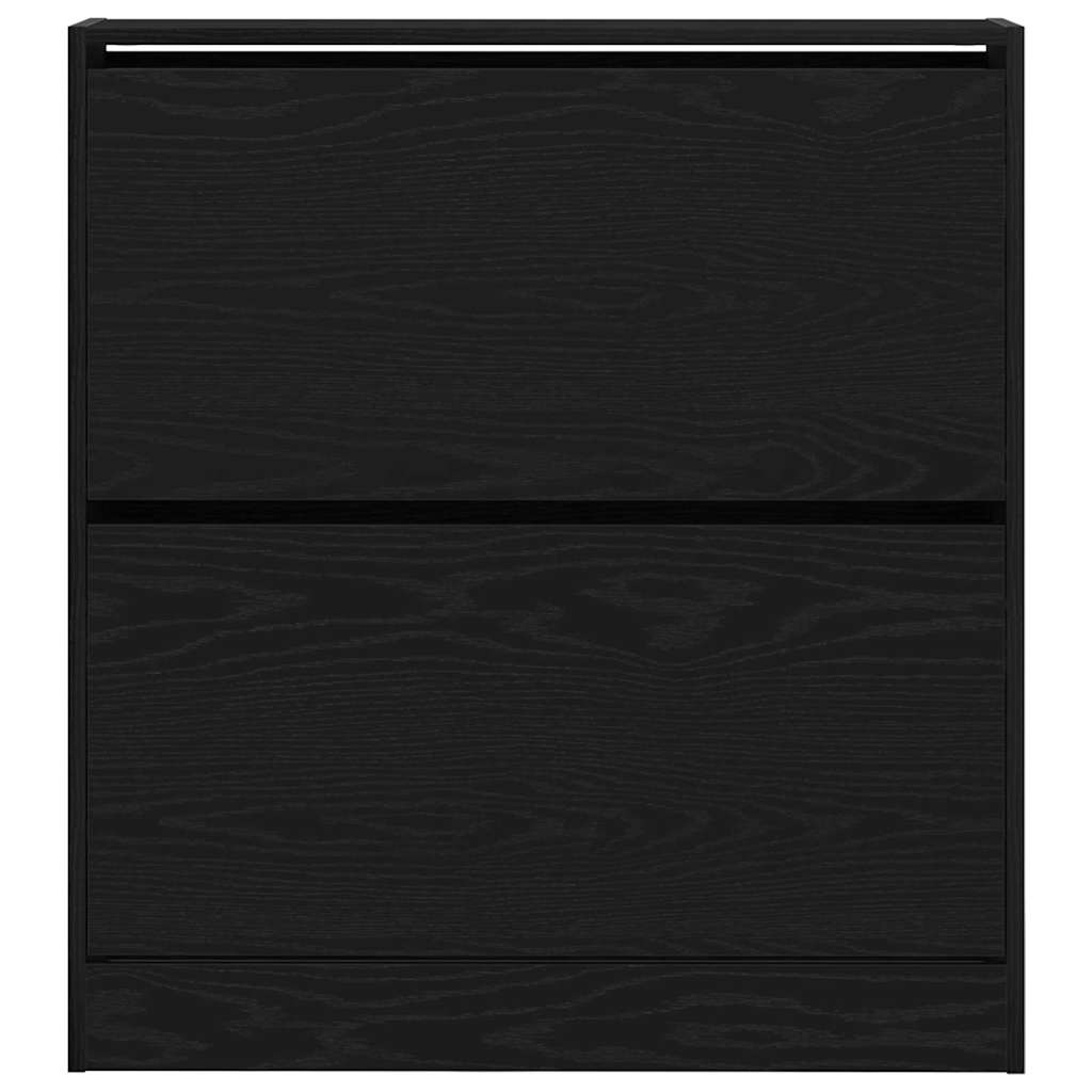 vidaXL Ντουλάπα Παπουτσιών με αποθήκευση Μαύρη δρυς 80 x 21 x 87.5 cm