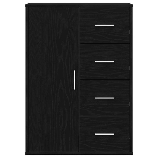 vidaXL Πλαϊνό γραφείο Μαύρη Οξυά 60 x 31 x 84 εκ. Επεξεργασμένο ξύλο