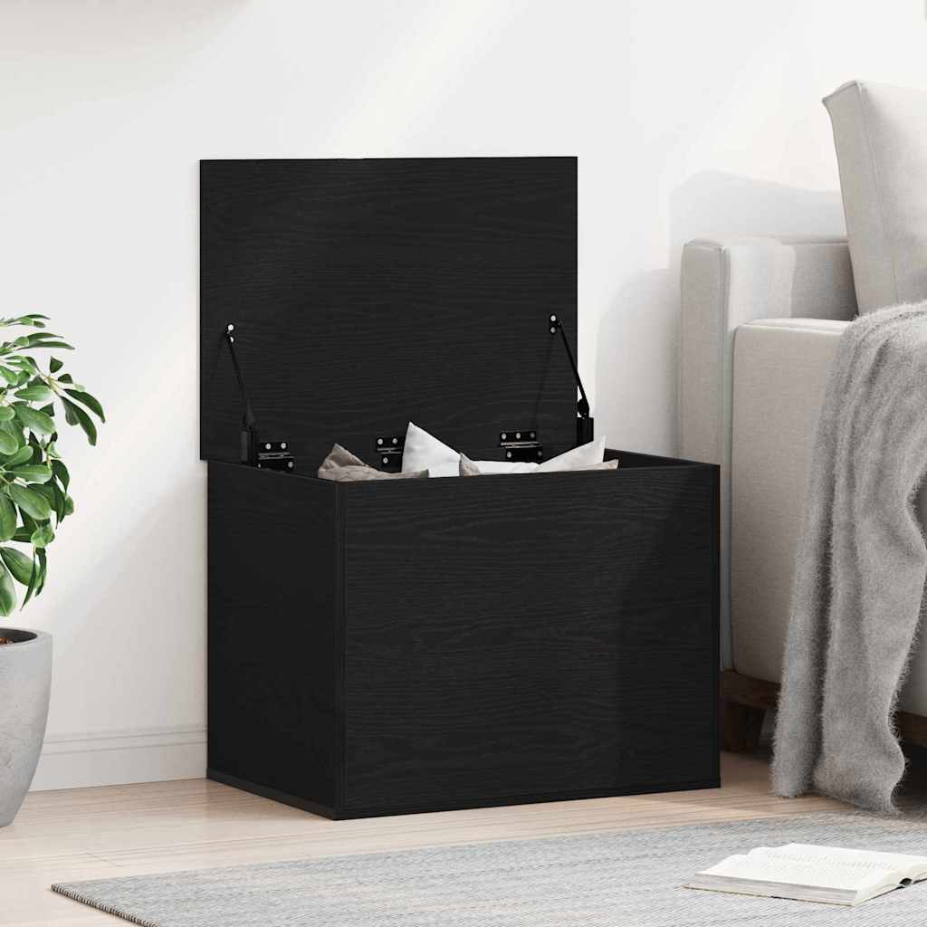 vidaXL Κουτί αποθήκευσης Μαύρη δρυς 60 x 42 x 46 cm Επεξεργασμένο ξύλο