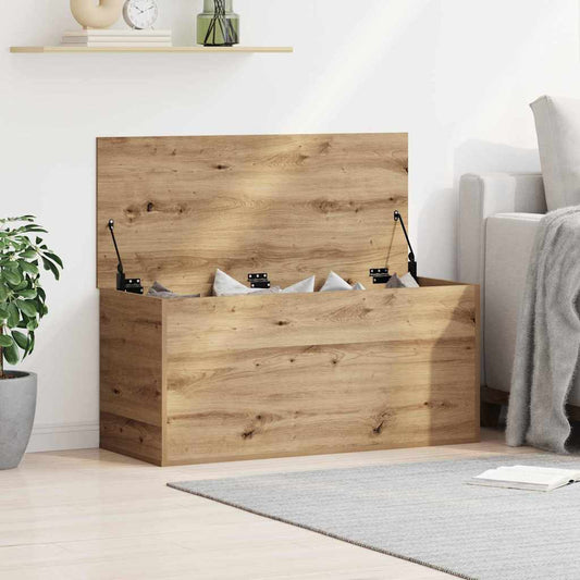 vidaXL Κουτί αποθήκευσης με αποθήκευση artisan δρυς 100 x 42 x 46 cm