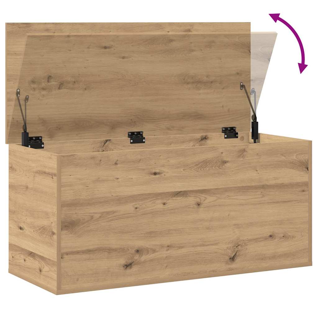 vidaXL Κουτί αποθήκευσης με αποθήκευση artisan δρυς 100 x 42 x 46 cm